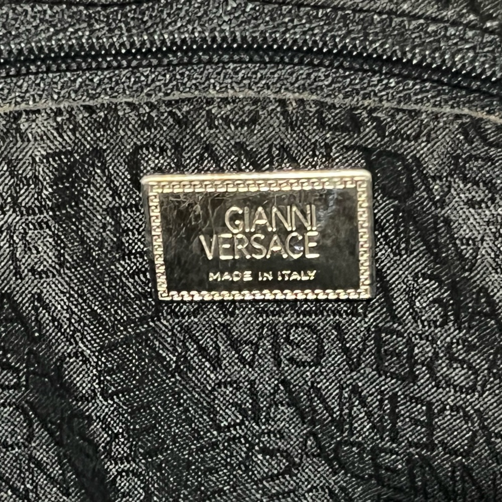 Vintage Versace Black Leather Handbag - Picture 3 of 15